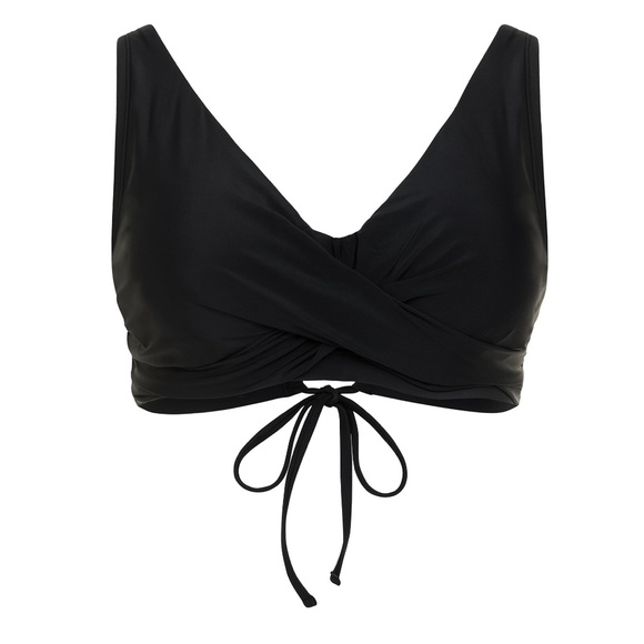 Nwt Women's swimsuit time and tru 1X Top Plunge Rich Black bottom’s XL floral - Picture 7 of 16